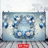 2D Happy Anniversary Photo Backdrop Floral Party Decor Cloth