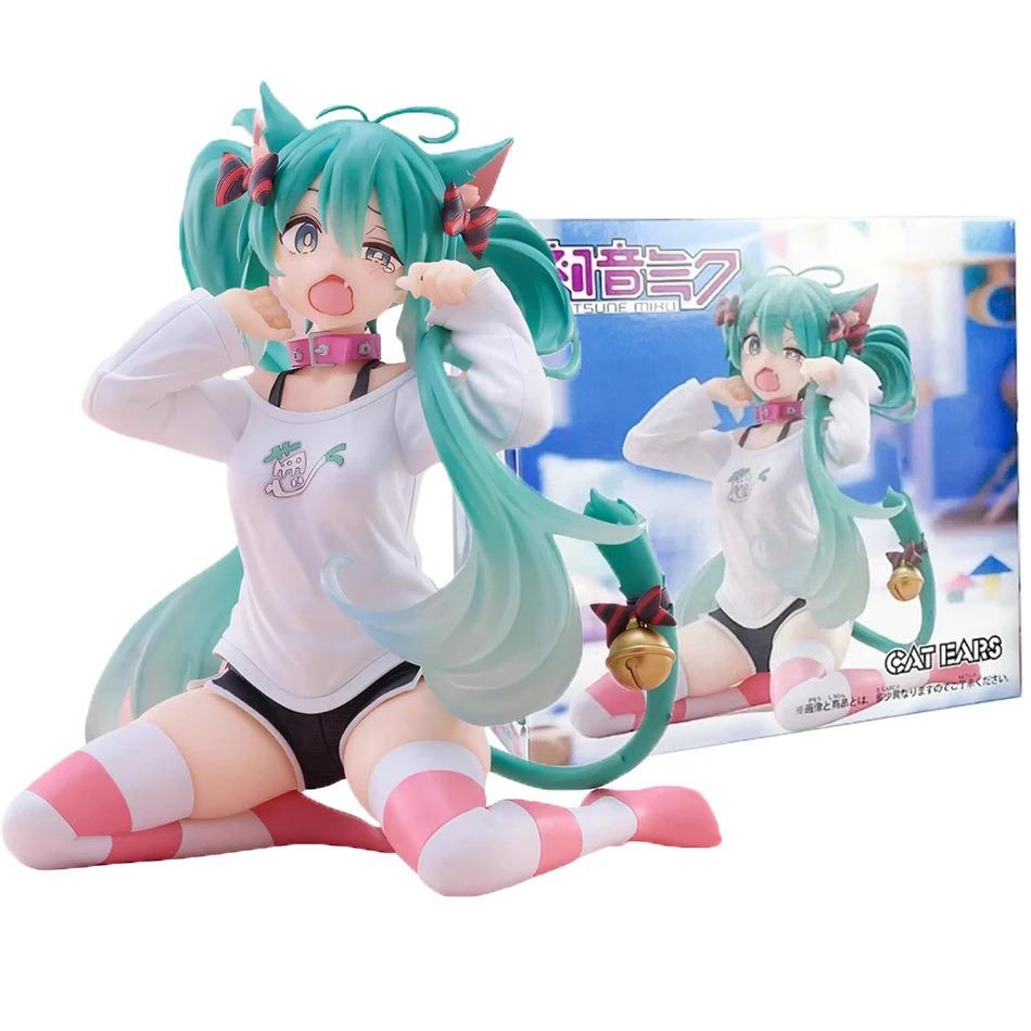 Anime Hatsune Miku Little Devil Raccoon Kawaii Fairy Mirror Sleeping Beauty Action Figure PVC Model Doll Toy for Decoration Gift