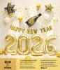 2026 New Year Celebration Balloons - Year of the Horse Spring Festival Atmosphere, Ideal for Company Events and Background Decorations