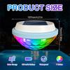 Solar RGB Floating Pool Light, IPX6 Waterproof Remote Control Color Changing Underwater Lamp for Pond Pool Yard Garden
