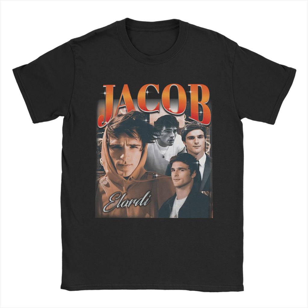 Unisex Retro Jacob Elordi Tshirts Cotton Tees Beach Vintage Short Sleeves T Shirt O Neck Hip Hop Casual Tee Shirt