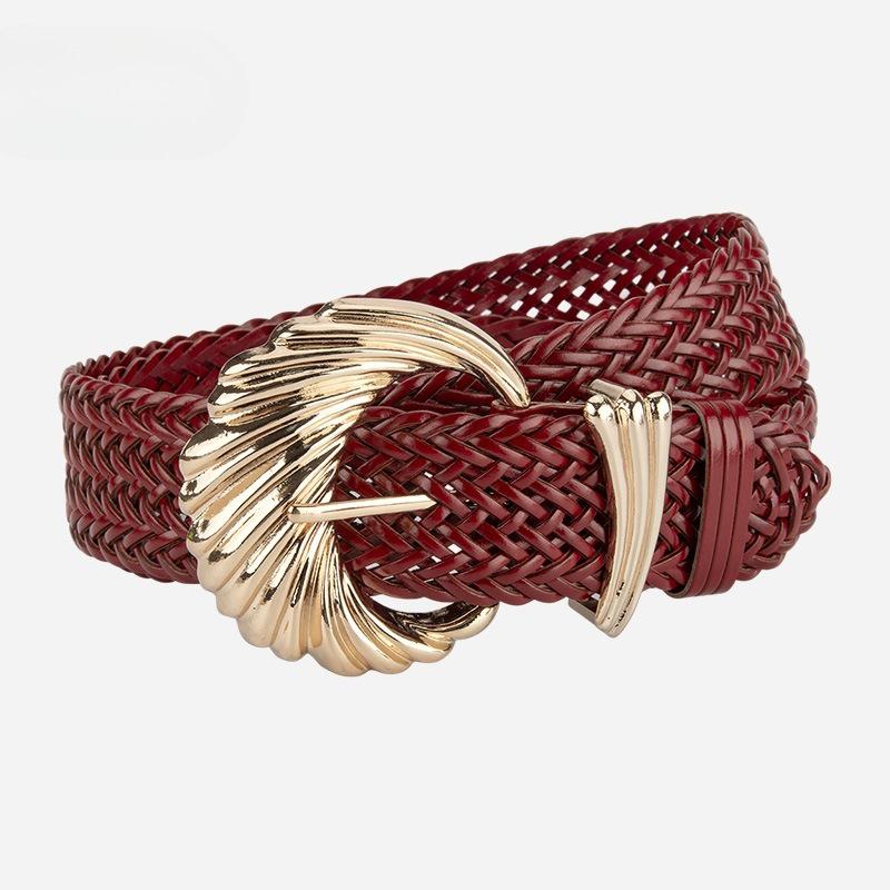 Korean Version of Retro Simple White Braid Paper Women's Belt Belt