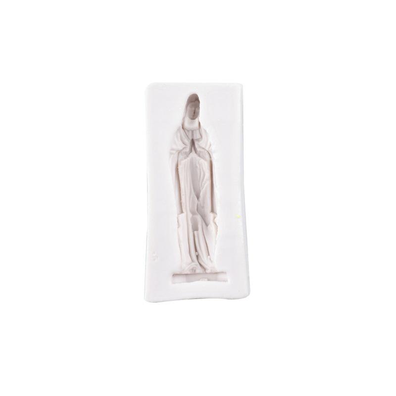 

Catholicism Our Lady Prayer Silicone Fondant Soap 3D Cake Mold Cupcake Jelly Candy Chocolate Decoration Baking Tool Moulds 1pcs random color