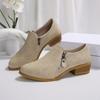 Comemore Retro British Style Ankle Boots for Women Spring Autumn New Round Head Thick Heeled Women's Shoes Casual Short Botas