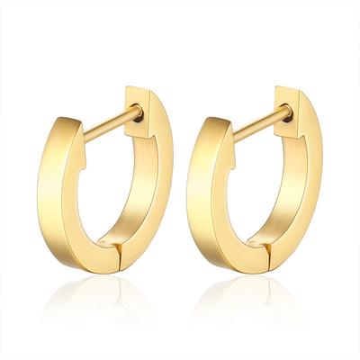 Vintage Stainless Steel Geometric Ear Buckle Geometric Gold Earrings Simple Women's Ear Buckle