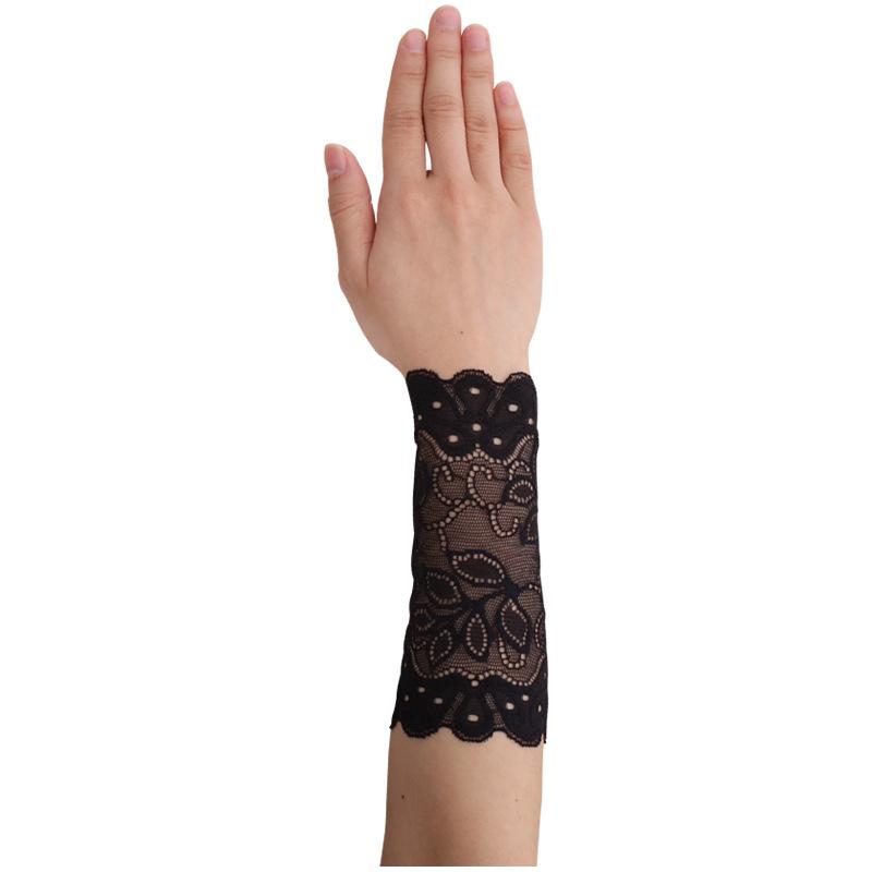 Summer Thin Lace Wrist Support - Women's Breathable Scar Cover Tattoo Sun Protection Gloves