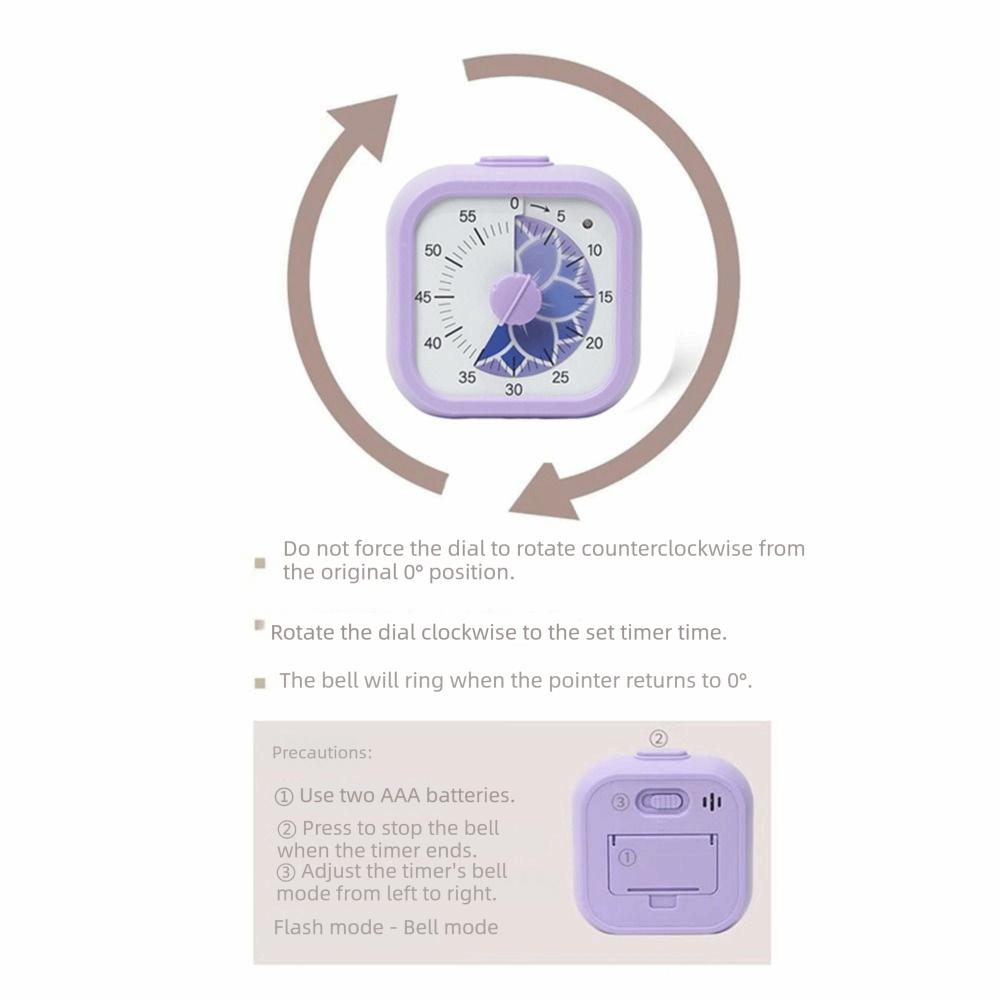 Silent Operation Visual Timer Self Discipline Kitchen Cooking Timer Timer Management Tool