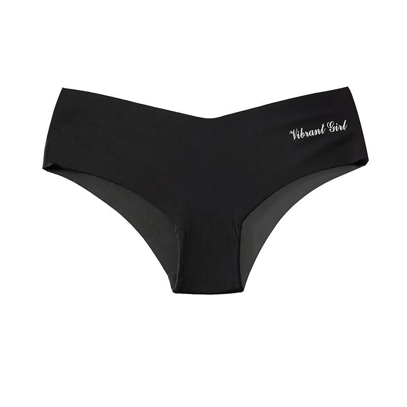 TERMEZY Women's Sexy Seamless Briefs One-Piece Solid Color Thin Underwear & Ice Silk Letter Printed Briefs
