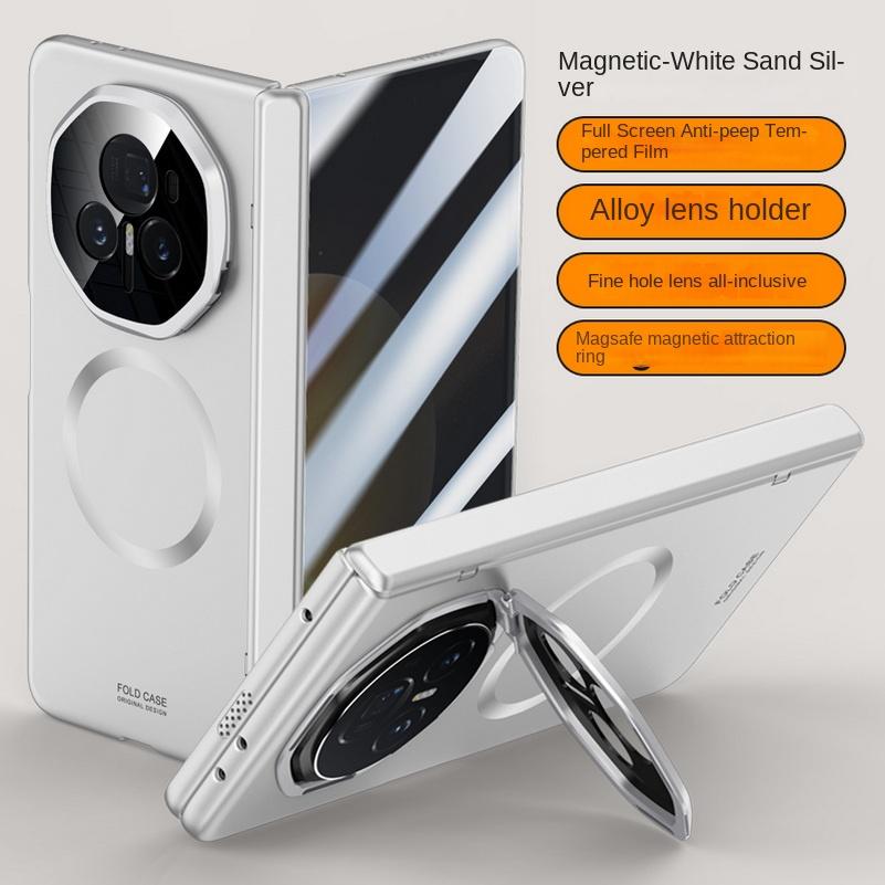 Magsafe Magnetic With Privacy Tempered Glass Flim Full Protect Case For Honor Magic V 3 Magic V3 Spring Hinge Holder Cover