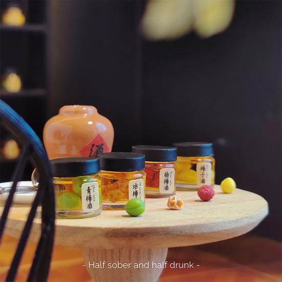 

1:12 Miniature Wine Jar Chinese Wine Jar Model Mini Kitchen Decor Doll Mansion Accessories for Boys Girls Pretend Play A