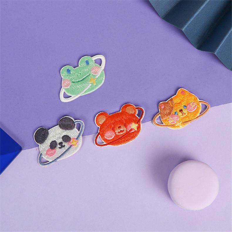 Three Love Cloth Stickers Planet Animal Patterns Stickers Clothes Bags Pants Hole Patches Self-Adhesive Small