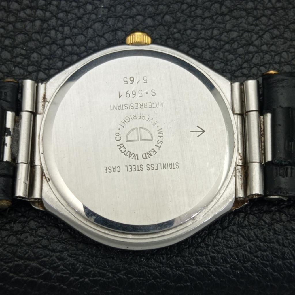 VINTAGE WEST END WATCH CO QUARTZ SWISS WOMENS CREAM COLOR DIAL WATCH A700338-5