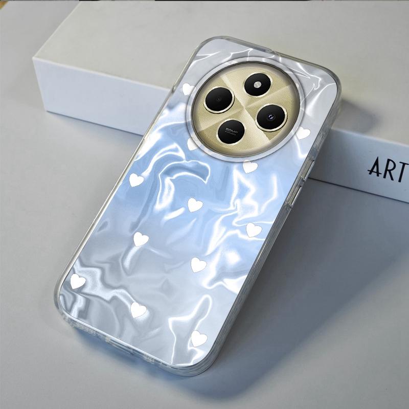 Summer Heart Bow Cherry Girls Water Texture Case For Xiaomi Poco X3pro X5 M6 X6 X3 NFC M5s M6 Pro C75 C61 Fundas Cover