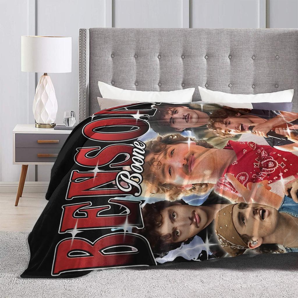 Benson Boone Vintage Style Blankets  Plush Funny Warm Throw Blankets for Bed Sofa Autumn/Winter