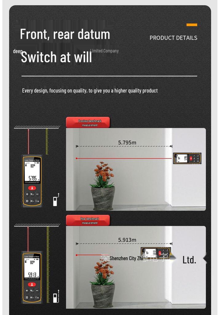 High-Precision Handheld Infrared Laser Rangefinder for Outdoor Use