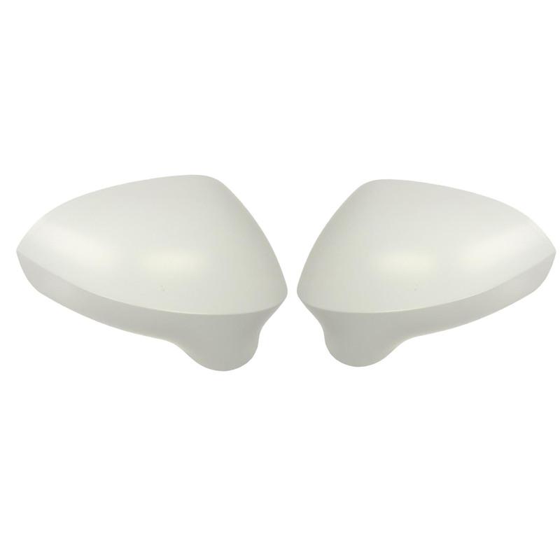 Rearview Mirror Cover Door Side Mirror Cap Wing Glass Glossy Black White Cover Cap for Seat Ibiza 2008-2017 for Leon 2006-2010