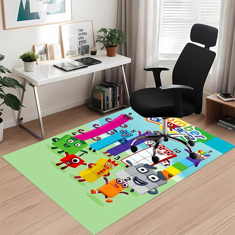 Tappeto Stampato Numberblocks, per Sedia da Ufficio Soggiorno Camera da Letto Cucina Decorazioni Regali.