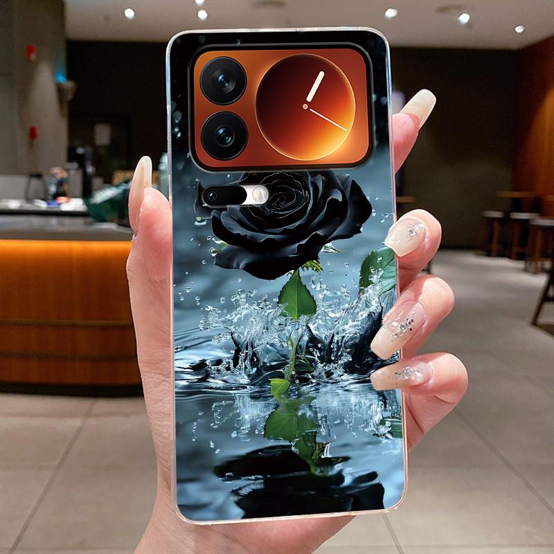 Fashion Night Owl Pattern Phone Case For Xiaomi 17 Pro Xiaomi 17 Pro Max Transparent TPU Soft Cover Shockproof Couple Shell