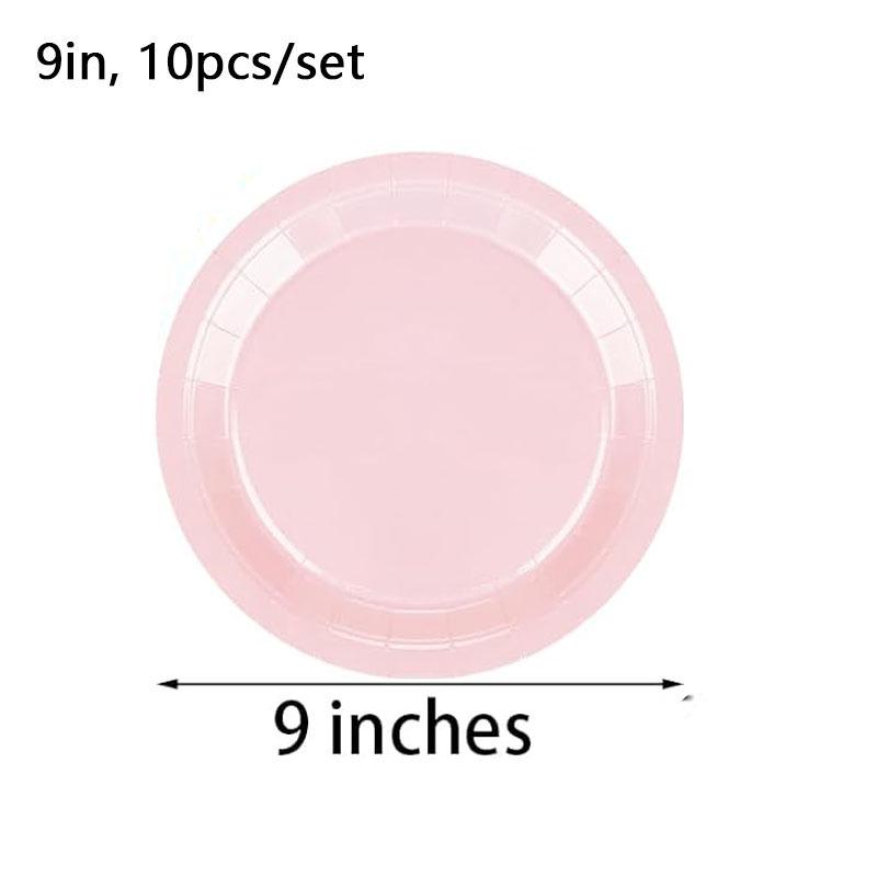 Pink Birthday Party Supplies: Disposable Plates, Cups, Napkins & Tablecloth