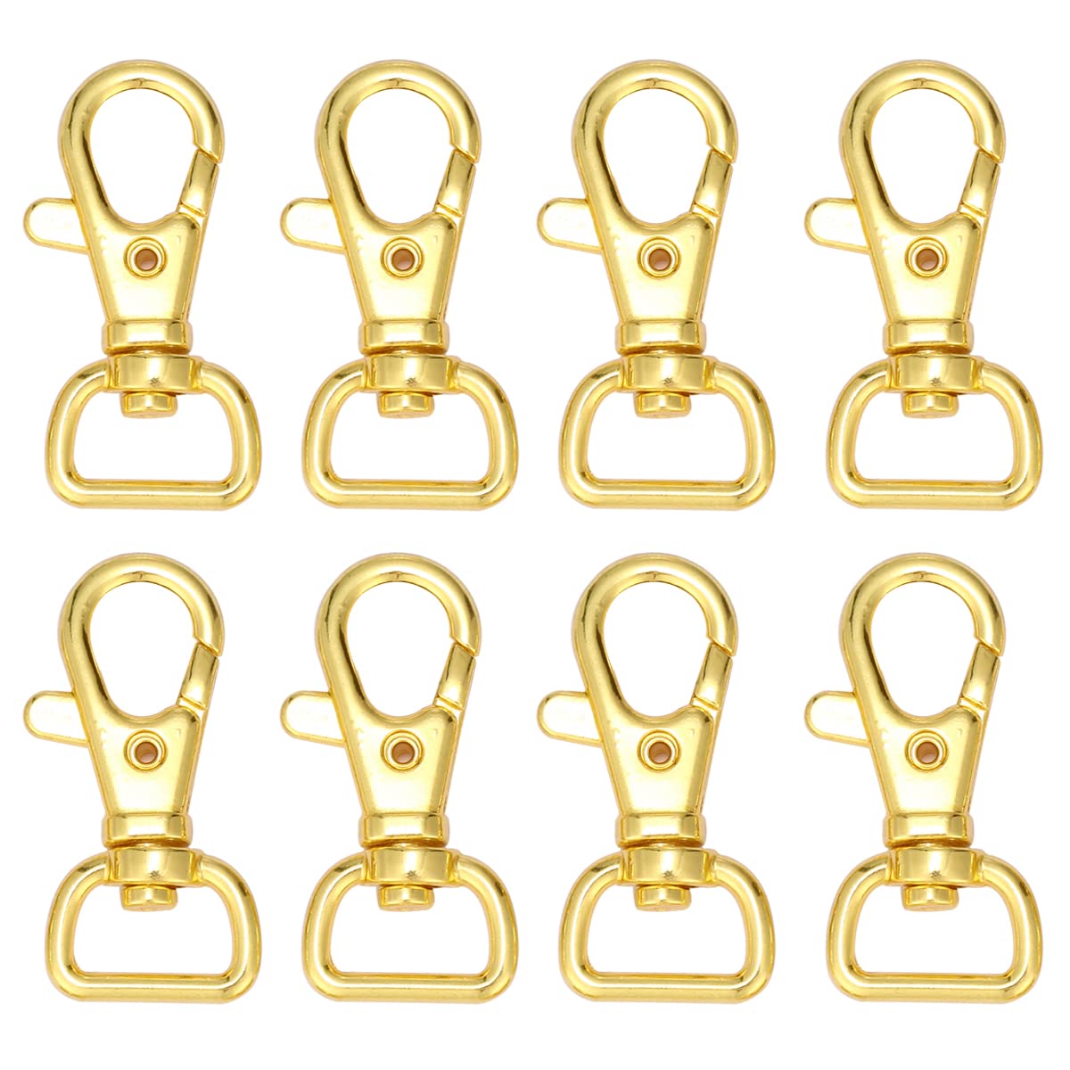 

20 Вращающихся карабинов-рычагов, Карабины-рычаги для рюкзака, Детали ручной работы для сумки (Внутренний диаметр 13 мм, Золотой)