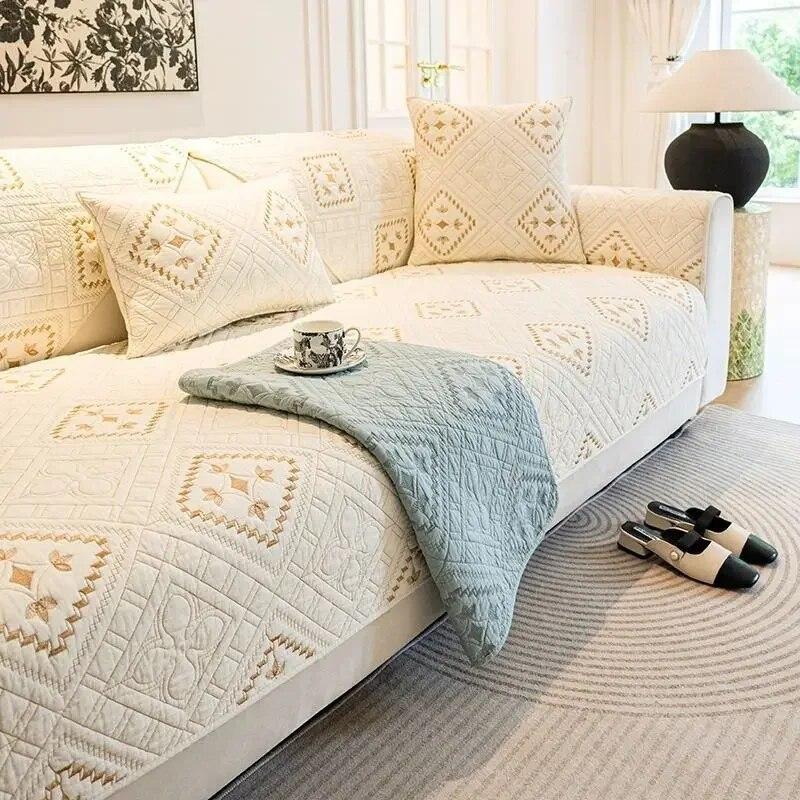 Sofa Cushion Four Seasons Universal Non-Slip Sofa Cover Pure Cotton Fabric Simple Modern 2023 New Style Cover Cloth Towel