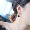 Fashionable Korean Style Rose Gold Roman Numeral Titanium Steel Earrings for Women