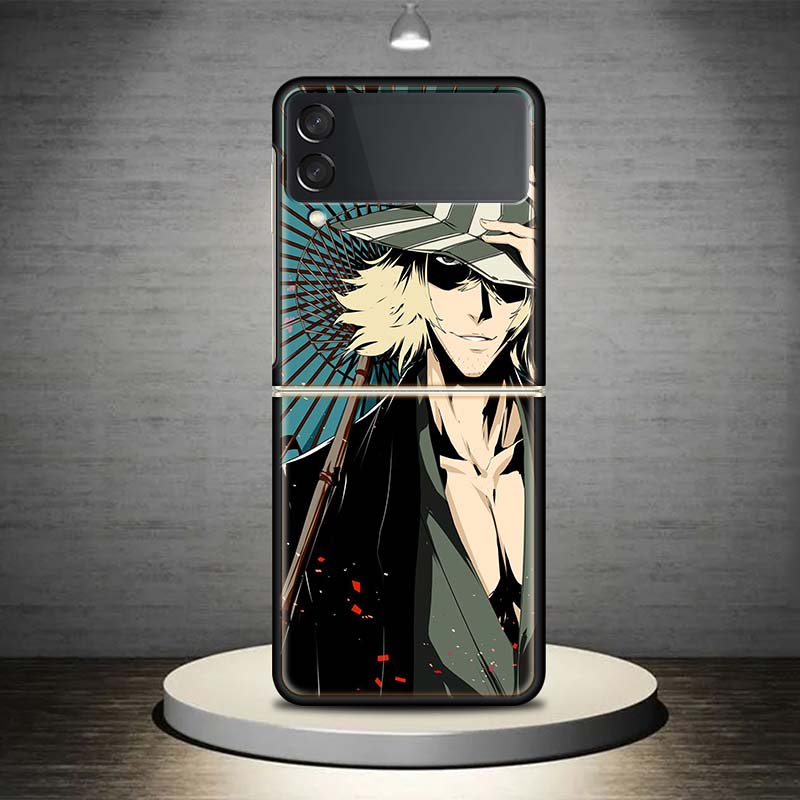 

Bleach Kisuke Urahara For Samsung Galaxy Z Flip 7 6 5 4 3 5G Phone Case Black Cover ZFlip 7 6 5 4 3 Shockproof Bumper Coque Gala Samsung Z Flip 6