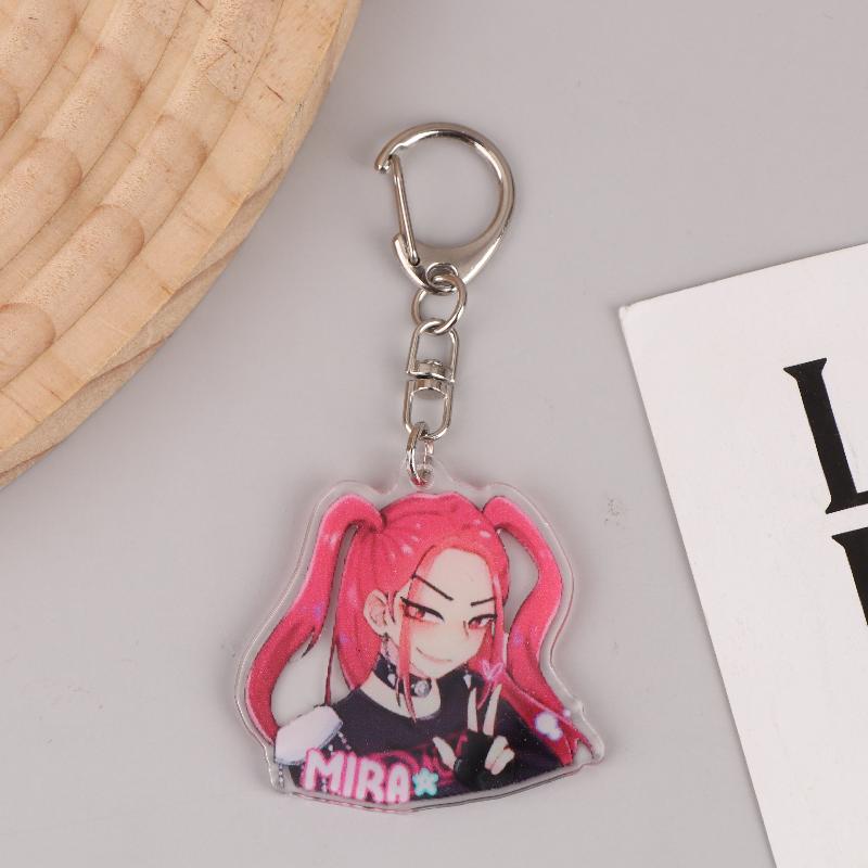 Kpop Demon Hunters Huntrix Saja Boys Keychains For Accessories Jewelry Rumi Zoey Jinu Mira Sold My Soul Keyrings Fans Gifts