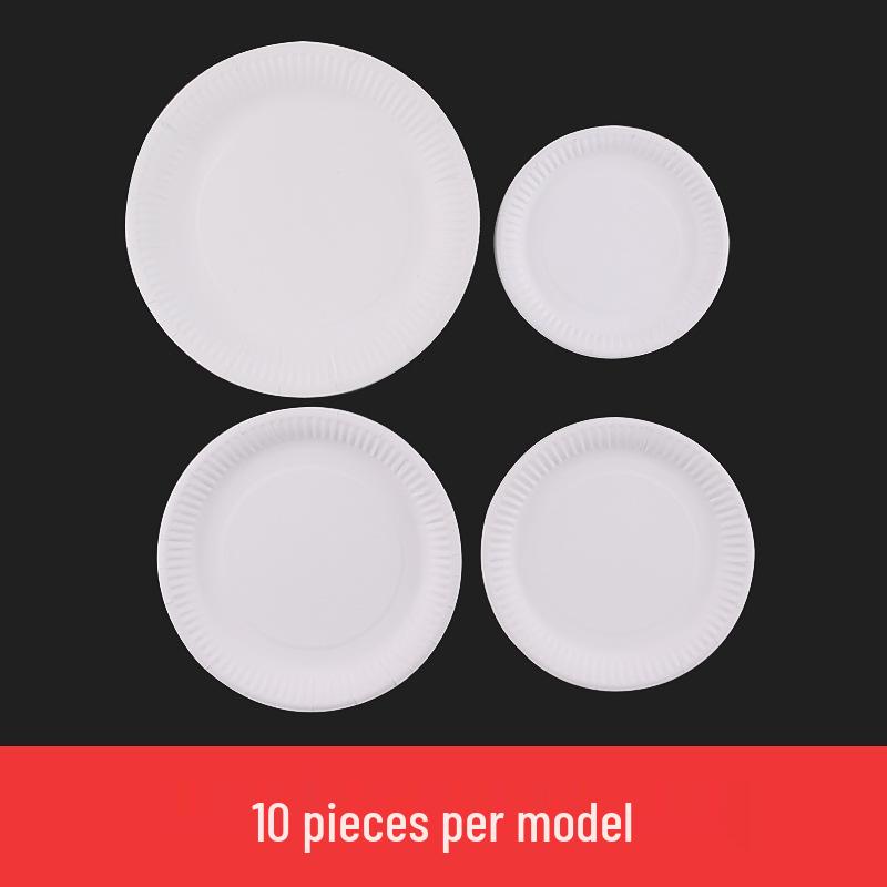 Disposable Paper Plates for BBQ, Birthday Cake, and DIY Art (6-9 Inch)