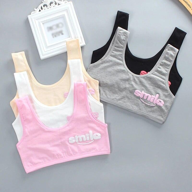 Girls Bra Junior High School Students Developmental Double Layer Quilted Camisole Underwear