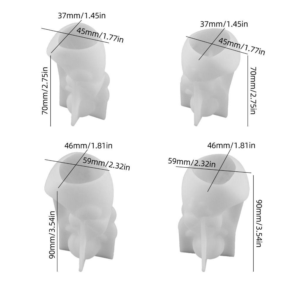 2pcs Gift Silicone Angel Sculptures Mold Flexible Candle Making Plaster Moulds Reusable Resin Moulds Party Decor