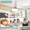 Ventilateur de Plafond E27 Moderne avec Lumière Télécommande Intelligente Sans Fil Mini Plafonnier Domestique pour Cuisine Salle à Manger Chambre Maison