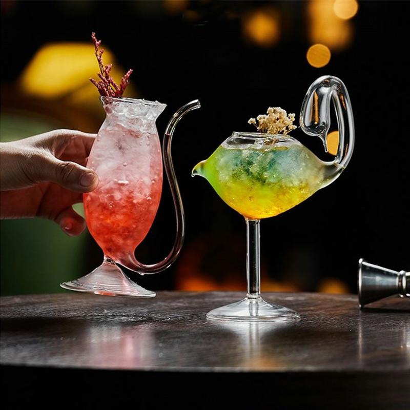 Creatieve Glazen Cocktailbeker Bar Mengbeker Set Martini Champagne Wijnbeker Vogel Lichaam Beer Wereldbol Drankbeker Feest