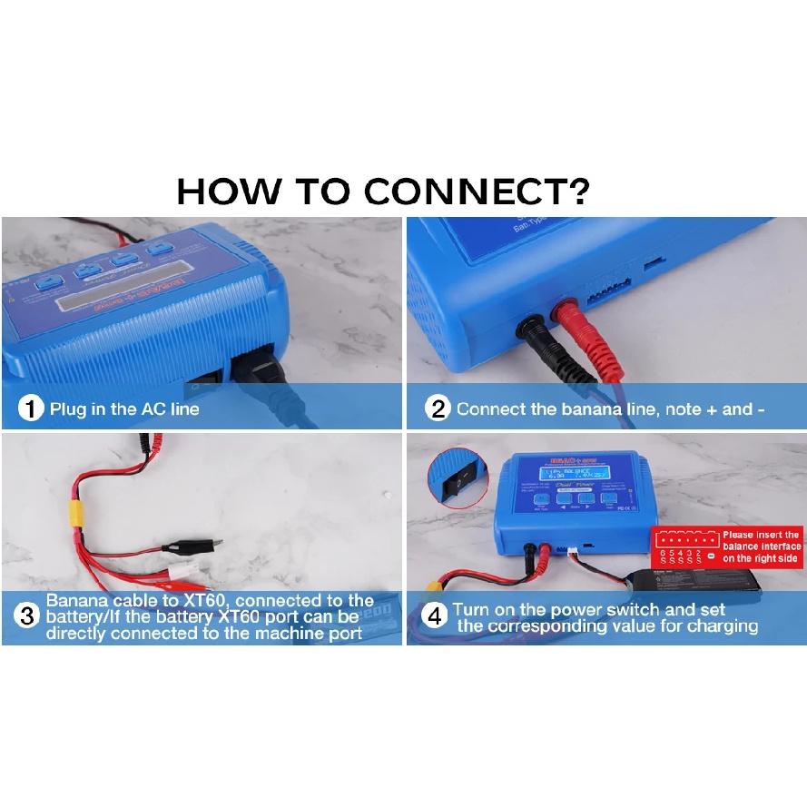 iMAX B6AC+ Battery Charger 15V 6A Built-in Adapter Lipo NiMh Li-ion Ni-Cd Digital RC Balance Charger Lipro Charger Discharger