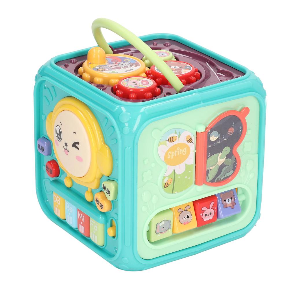 Kid Drum Set Music Light Smart House Function Safe Early Learning Six Sided Drum Toys for Boys