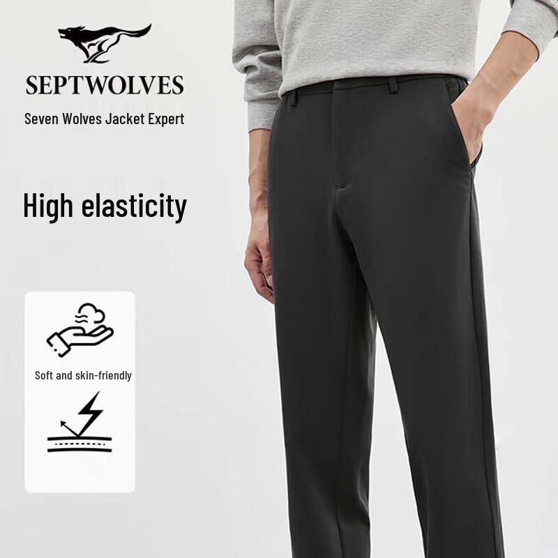 

SEPTWOLVES Men s Knitted Stretch Casual Pants 34A