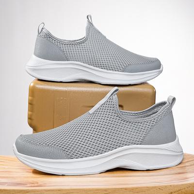 Large Size Men's Shoes New Mesh Breathable Outdoor Sports Shoes Soft Sole Light Casual Lazy Shoes Running Shoes Men