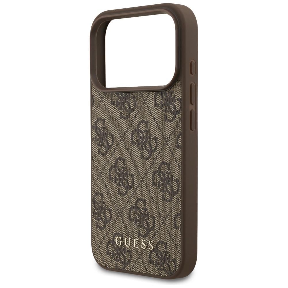 Guess 4G Classic Case for iPhone 17 Pro Brown