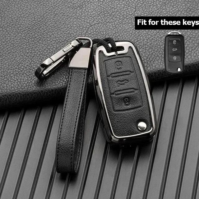 Husă pentru chei de mașină pentru Volkswagen VW Golf 3 4 5 6 Mk4 Mk6 Passat B5 B6 B7 B8 Cc Polo Tiguan Mk2 Touran Jetta 6 Bora Mk6