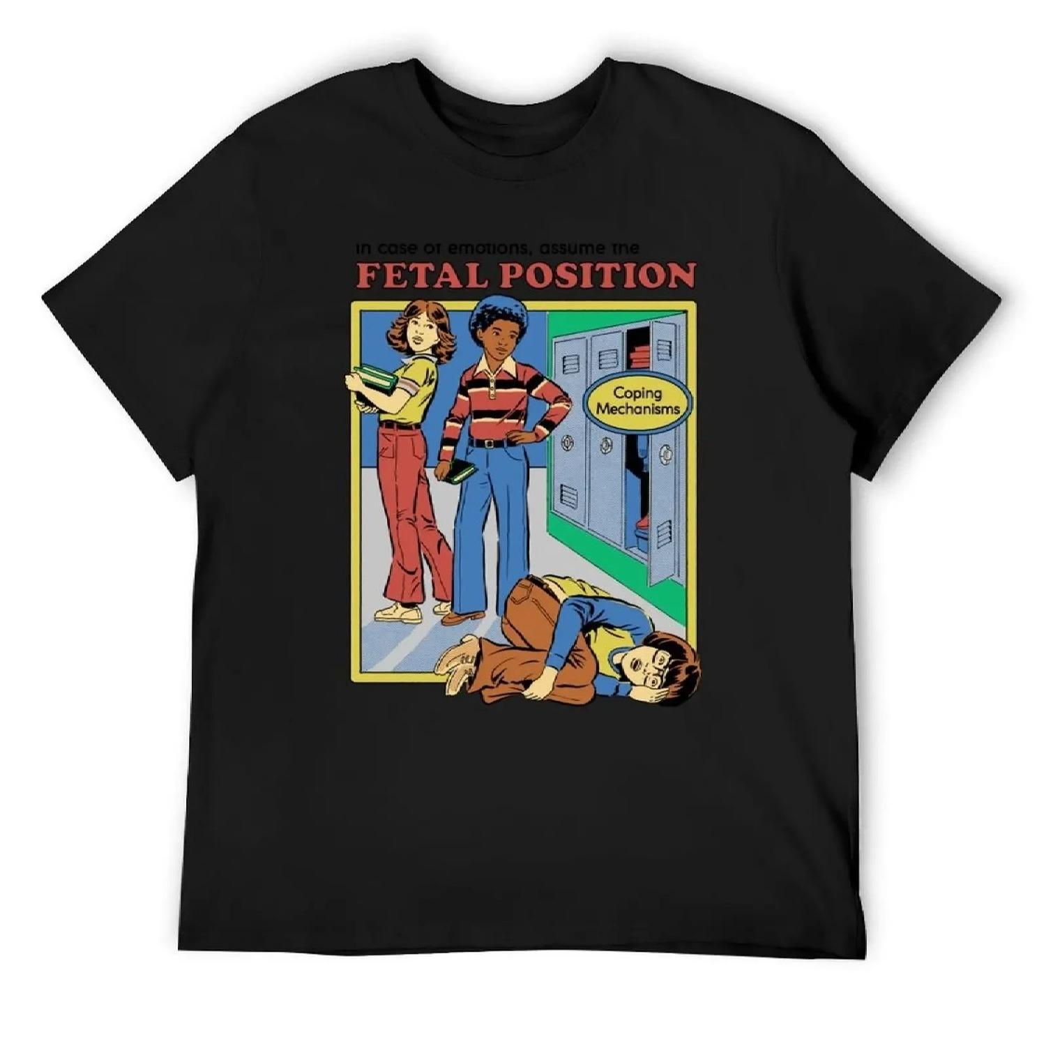 Assume the Fetal Position T-Shirt boys animal print essential t shirt Man t-shirt Funny t-shirt t shirts for men pack XXXXXL чёрный