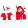 Santa Claus Costume - Christmas Cutlery Table Decoration - Red - 14 X 12 Cm - Adult - Unisex