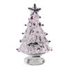 Romantic Christmas Atmosphere Decor Hand Blown Glass Tree Figurine, Faux Crystal Holiday Tabletop Ornament, Festive Seasonal Home Accents Miniature