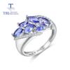 NEW Natural Blue 5.5ct Tanzanite Jewelry Set Real Tanzania Gemstone Classic Design 925 Sterling Silver Earring Ring