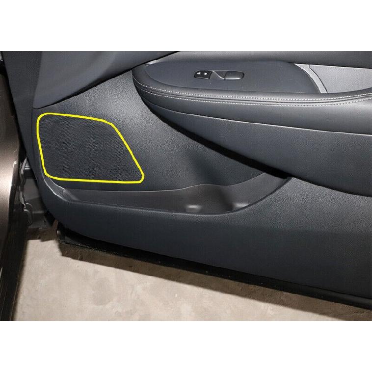 For Nissan Murano 2015-2021 Silver ABS Inner Door Speaker Frame Cover Trim 4PCS