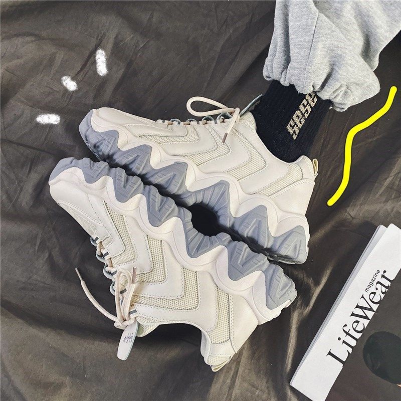 

Повседневные кроссовки в ретро-корейском стиле, износостойкая платформа, повседневная мужская обувь, сетчатая, дышащая, 2024, новинка, весна-осень 39