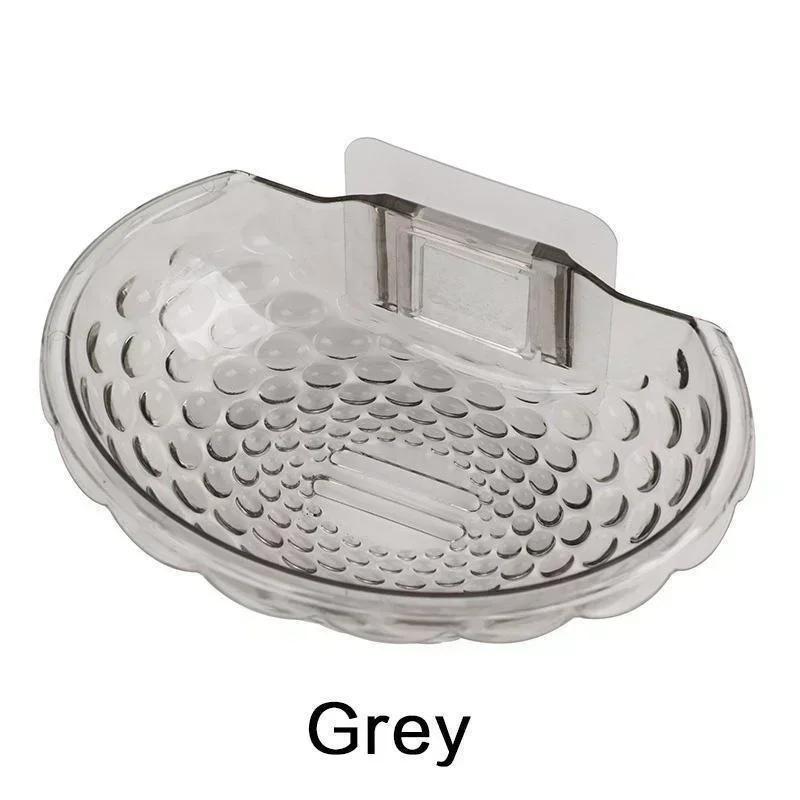 

Держатель для мыла, мыльница, контейнер для губки с настенным крючком для душа, клей для кухонной раковины, аксессуары для ванной комнаты без сверления серый