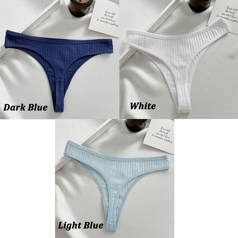 FINETOO 3 Teile/satz frauen Baumwolle Thongs Sexy G-String Höschen Low Rise Unterwäsche Weibliche Atmungsaktive Weiche Dessous Einfarbig Unterhosen