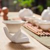 1 peça Decorações de Mesa de Cerâmica Apoio de Mão Suporte de Exibição Base Apoio de Braço para Charuto Porcelana Branca Mão de Buda Segurando Conjunto de Chá Kung Fu
