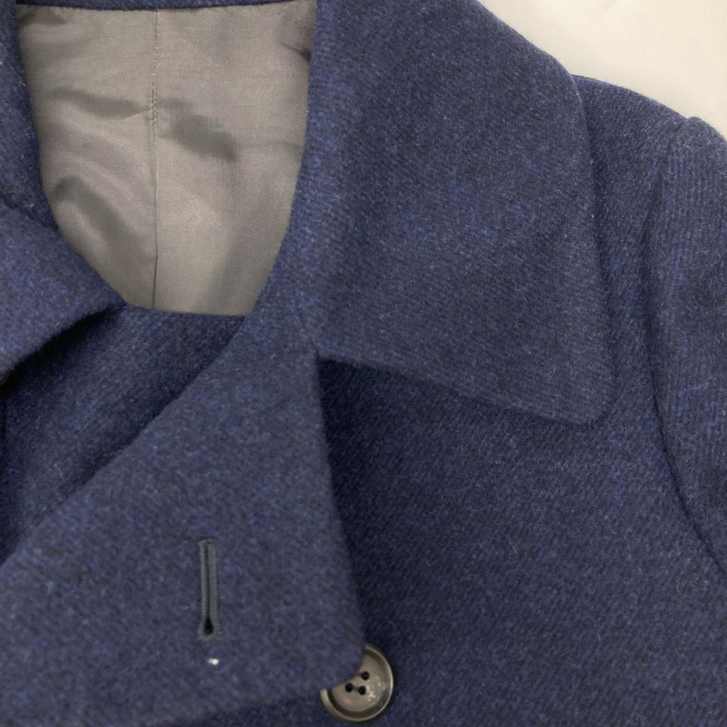 ICHORAI 14FW0C-C002 Navy Wool Double Coat coat 44 NavyUsed