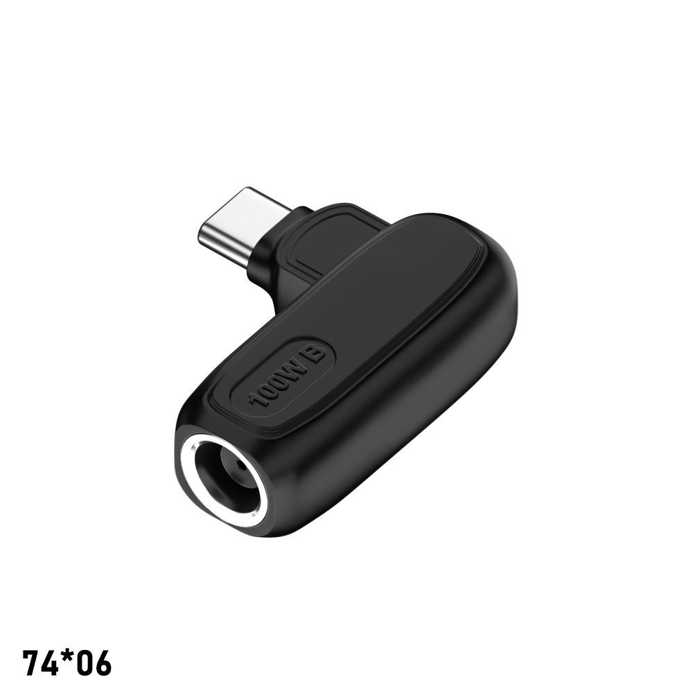 2Pcs DC Female to Type-C Male Adapter PD 100W, Lenovo Square Input to USB C Charging Converter for Laptop